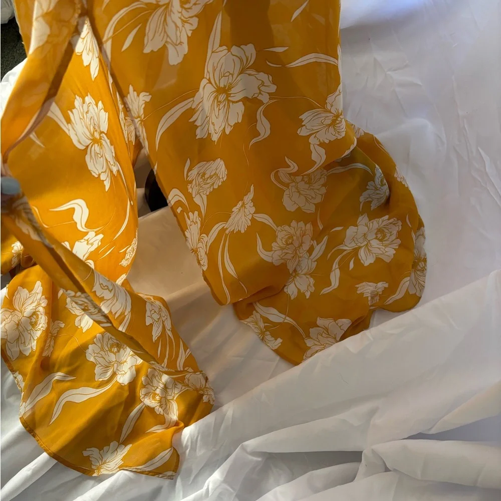 Show Me Your MuMu Yellow Ruffled Off-the-Shoulder Maxi Dress - Picture 7 of 9